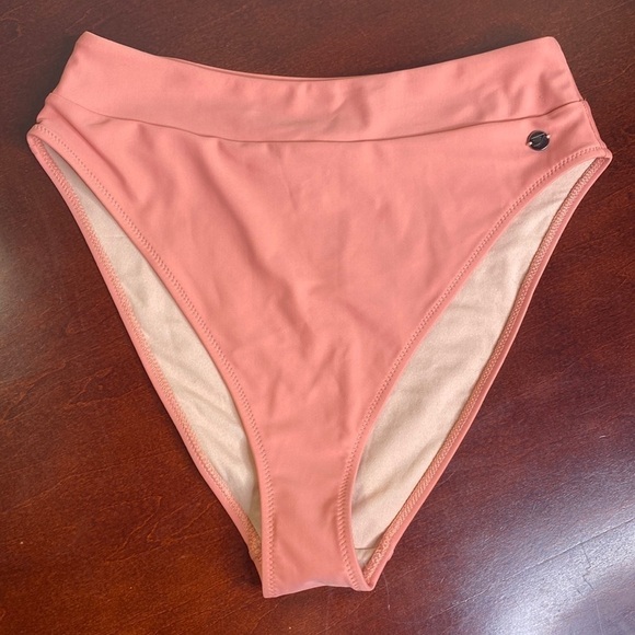 Gymshark Other - Gymshark Peach / Coral High Waist Bikini Bottom Swimwear Small